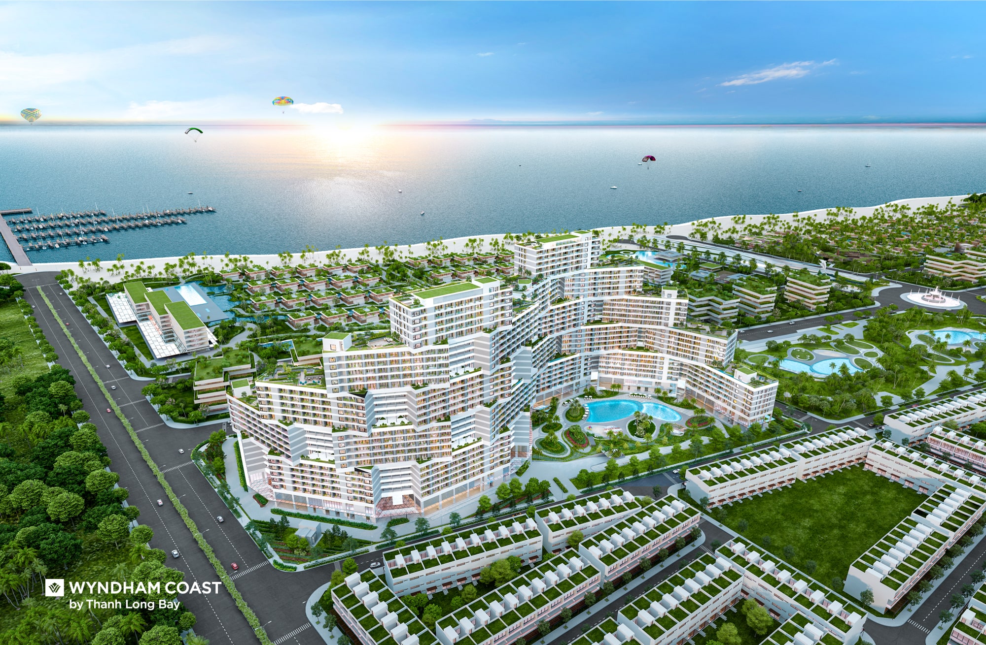 Phân khu căn hộ Wyndham Coast by Thanh Long bay