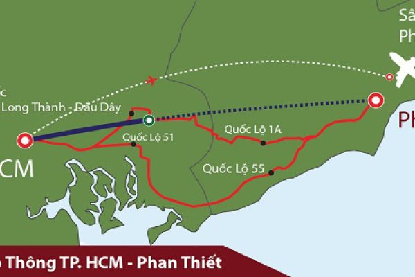Sơ đồ giao thông Tp Hồ Chí Minh và Phan Thiết Bình Thuận